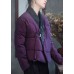 vintage Pink Purple Embroideried Patchwork Duck Down Puffers coats Winter